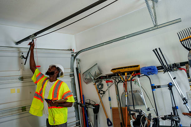 Professional Garage Door Panel Replacement technician working in Nevada, IA